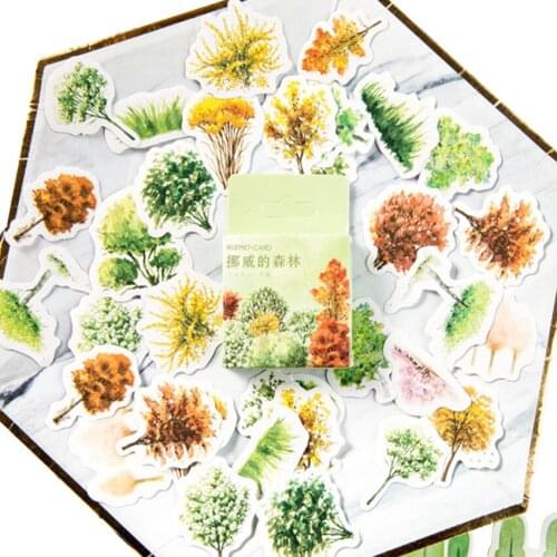 20packs/lot Hand Painted Stionery Decorative Sticker The Forest In Norway Product Album Account Decoration Stickers Scrapbooking