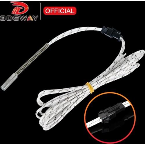 3DSWAY 3D Printer Part 12V Heating Tube Ceramic Heater Cartridge 24V 50W 6*20mm Heat Pipe with SM Plug J-head V6 Hotend Extruder