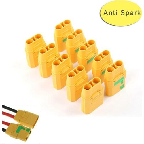 5 Pair- Amass XT90S XT90-S Anti Spark Connector Male and Female Plug Housing for RC Lipo Battery DIY Racing Drone 20% OFF