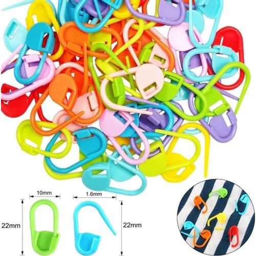 50-500pcs Colorful Plastic Resin Locking Stitch Markers Crochet Latch Knitting Tools Small Needle Clip Hook Sewing Tools