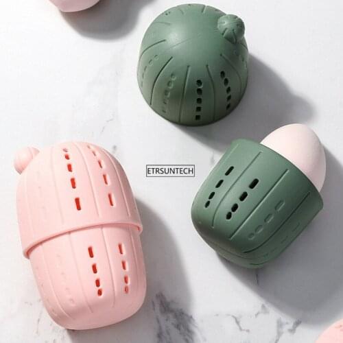 50pcs Make Up Tool Storage Box Puff Storage Rack Makeup Egg Creative Home Storage Box Case