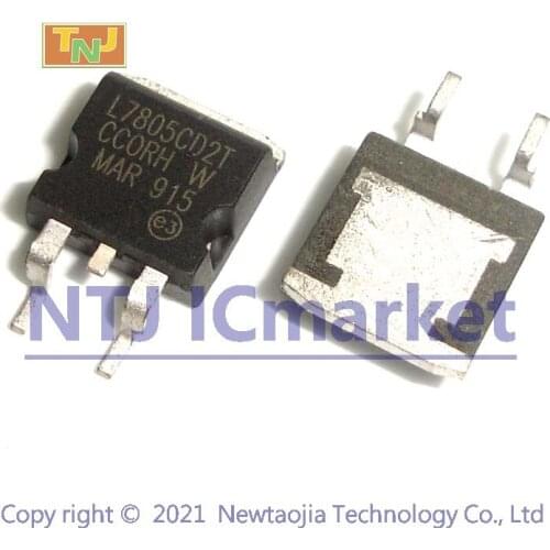 50 PCS L7805CD2T TO-263 L7805C2T LM7805 7805 L7805 POSITIVE VOLTAGE REGULATORS