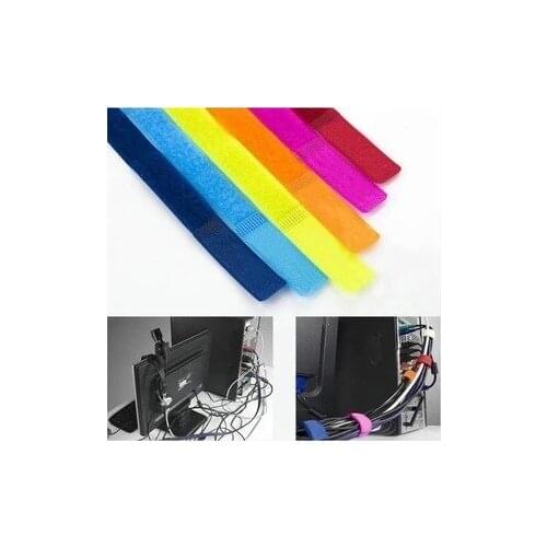 500pcs Pack Colorful Reusable Nylon Magic Tape Hook Loop Cable Cord Ties Tidy Straps Organise