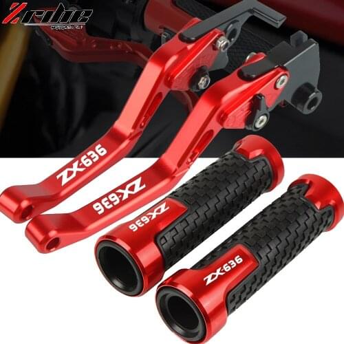 Aluminum Accessories Motorcycle CNC Brake Clutch Levers Handlebar knobs Handle Hand Grips For Kawasaki ZX636 ZX 636 2019 2020