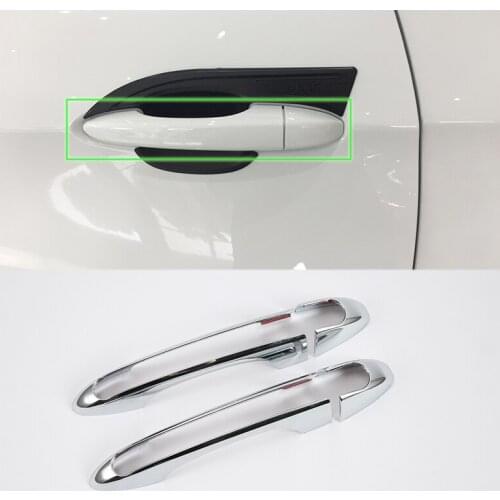 Car Accessories Exterior Decoration ABS Chrome Car Half Door Handles Cover Trim For Jeep Compass 2017 Car-styling