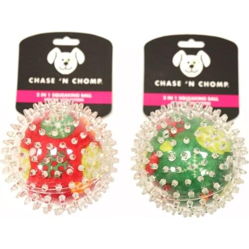 CAITEC Dog Toys Soft Ball Almost Silent Springy Suitable for Tossing and Chasing Dog Toys of Holiday Series
