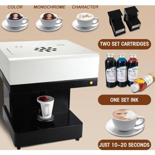 Colorsun Wifi version Coffee Printer cake Printing machine edible Printer Selfie coffee printing machine with edible ink