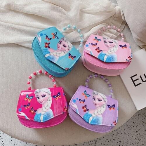 Disneys new fashion frozen Sofia snow White beads cartoon handbag birthday gift princess Crossbody bag coin purse