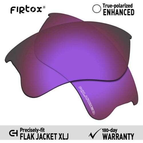 Firtox Anti-Seawater Polarized Lenses Replacement for-Oakley Flak Jacket XLJ Sunglasses (Lens Only) - Purple Mirror