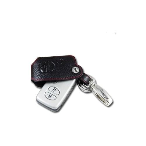 FUNDUOO Leather Remote Smart Key Chain Fob Holder Case for Toyota Camry Highlander Land Cruiser Free Drop Shipping