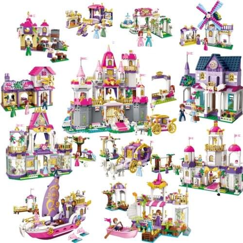 Girls Friends Building Block Princess Leah Angel Castle Celebration Educational Bricks Toy For Girl Gift