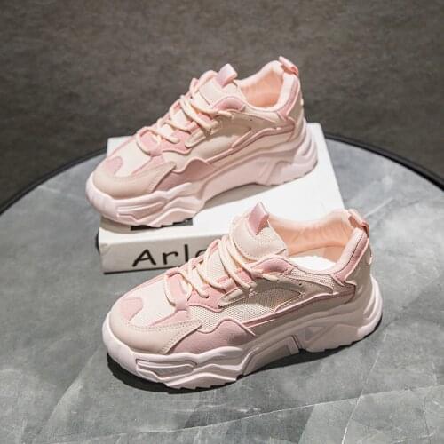 Fashion Women Platform Shoes 2021 New Spring Autumn Flat Woman Shoes Woman Breathable Mesh Casual Sneakers Zapatos De Mujer