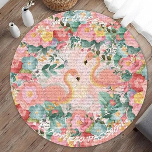 Round Cartoon Carpet Home Area Rugs for Bedroom Decorative Anti-slip Floor Mat