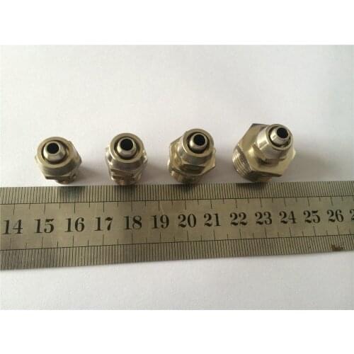 Lot5 Nickel Plated Brass Pipe 8mm-1/8"/1/4"/3/8"/1/2" BSPT Threaded Straight Connectors