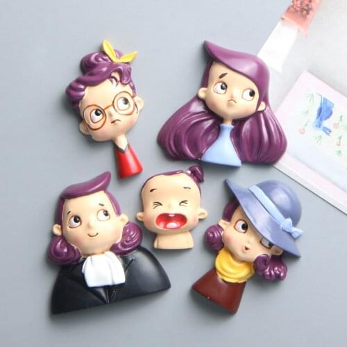 Cartoon Happy Family Magnetic Paste Home Decoration Mom ,Dad, Sister, My Brothers ,grandmother Sweety Family Ornament Stickers
