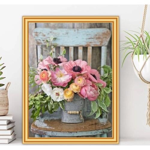 5D DIY Diamond Painting Flowers Cross Stitch Kit Full Drill Square Round Embroidery Mosaic Art Picture of Rhinestones Home Decor