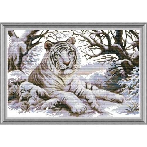 14/16/18/27/28 Tiger animals painting counted Cross Stitch Set DIY DMC Chinese Cross-stitch Kit Embroidery Needlework home decor