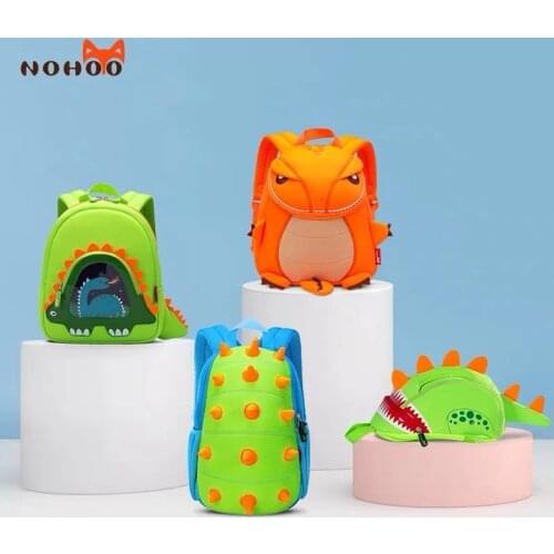 NOHOO Dinosaur Kids bags cute Toddler backpack Waterproof Kindergarten Preschool Bag 1-6 Years Old Schoolbag for boy Travel bag