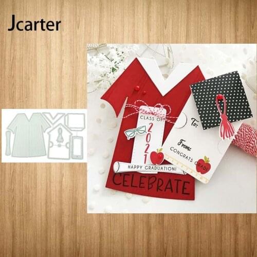 New Graduation Clothes Bachelor Gown Metal Cutting Dies Craft for Scrapbooking Knife Mould Blade Punch Stencils Dies Cut Model