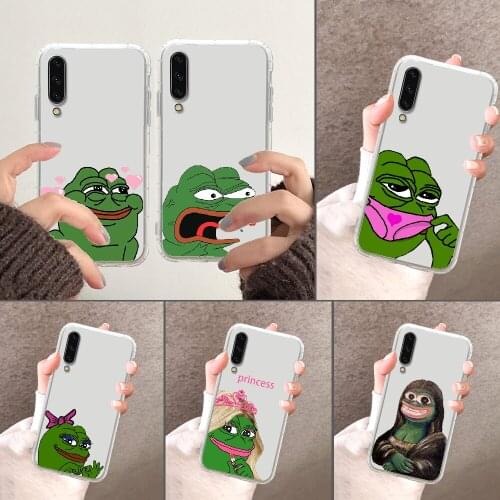 Frogs Party Sad Phone Case For Samsung Galaxy A 3 5 7 8 10 20 21 30 40 50 51 70 71 E S 2016 2018 4G transparent trend cell cover