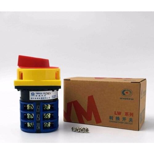 Universal Change-over Switch Padlock Type Rotating Group Combine Switch LW26GS Series 32A 3 Section 3 Archives