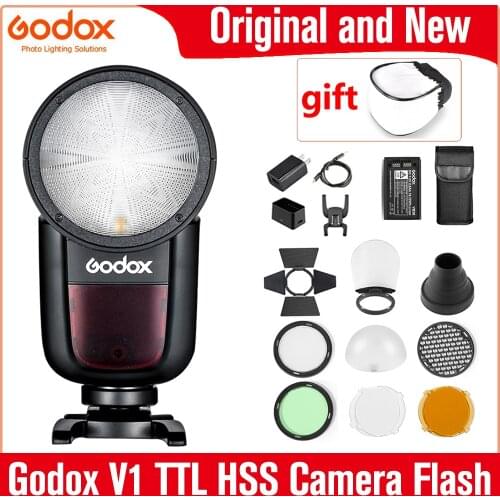 Godox V1 Flash V1S/V1N/V1C TTL Li-ion Round Head Camera Speedlight Flash For Sony/Nikon/Canon/Fujifilm/Olympus