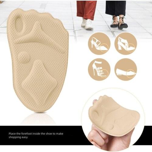 1 Pair Forefoot Insoles Shoes Sponge Pads High Heel Soft Insert Anti-Slip Foot Protection Pain Relief Women Shoes Insert Insoles