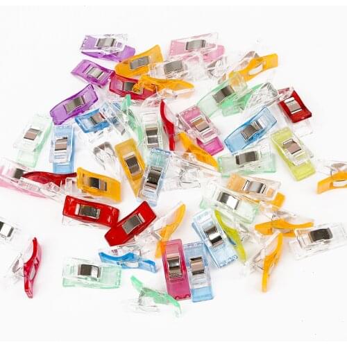 10/50Pcs Mixed Plastic Wonder Clips Holder For DIY Patchwork Fabric Quilting Craft Sewing Knitting Clips Home Office Supply