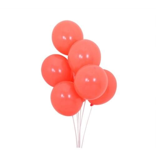 10 pcs 10 Inch 2.2 Gram Coral Color Latex Balloons Birthday Wedding Decoration Coral Red Girlfriends Photo Balloon