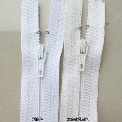 100 Pcs/lot YKK Zipper Nylon Coil Interior Woven White Milk Ivory for Pants Skirt Pocket Dress Sewing Accessories Wholesale