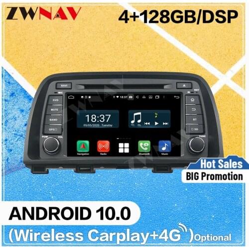 128G Carplay Android10 screen Car DVD Player for Mazda CX-5 Atenza 2013 2014 2015 2016 2017 2018 GPS Auto Radio Stereo Head unit