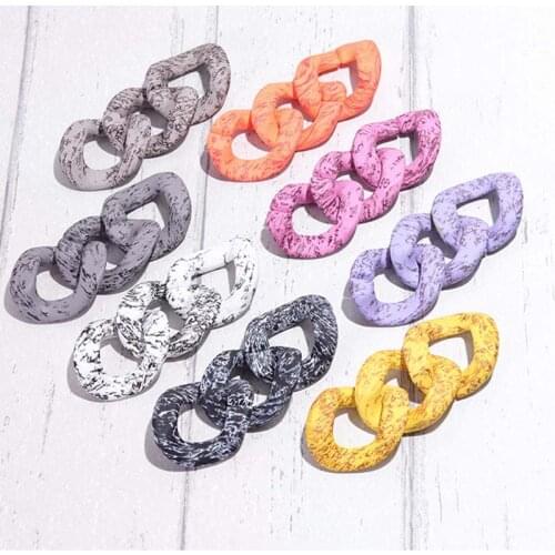 20pcs/lot New Retro Color Acrylic Buckle Beads DIY Handbag Chains Mask Chains Earrings Necklace Mobile Chains Accessories