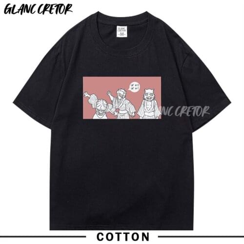 2021 Kimetsu no Yaiba Men T Shirt Print Homme Tee Shirts Camiseta Streetwear Harajuku Anime Shirt O-Neck Cotton Short