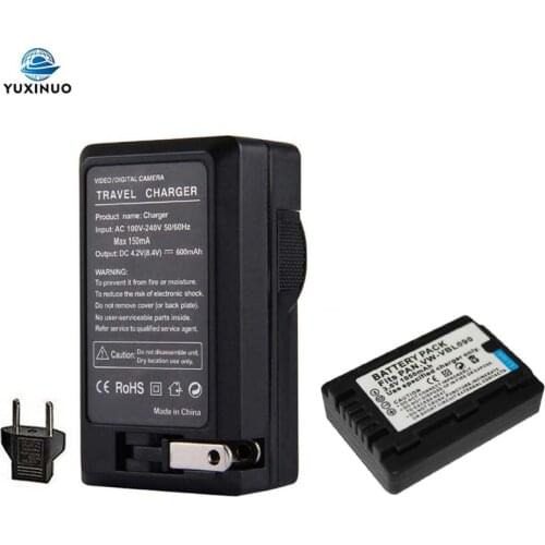 3.6V 1050mAh VW-VBL090 VWVBL090 Camera Battery + AC Charger For Panasonic SDR-S50A SDR-S50N SDR-S50K VBK090 VW-VBK180 VW-VBK360