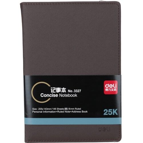3327 practical notebook 25K leather copy Notepad Minute Book Deli office supplies sticky notes memo sheets stationery