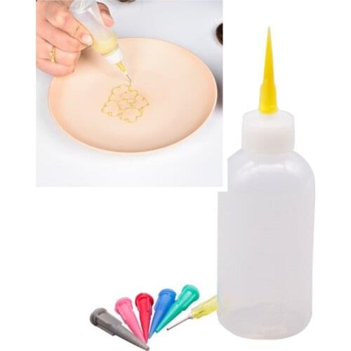 50ml Ceramic Art Squeeze Clay Bottle Multi-needle Point Line Texture Effect Creative Decoration DIY Pottery Clay Painting Tool
