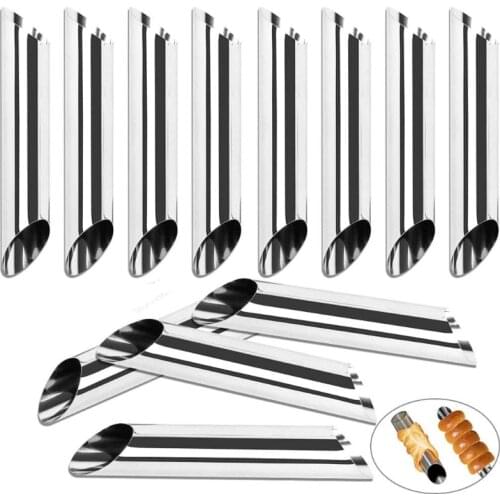 50LB 12 Pcs Cannoli Tubes Stainless Steel Pancake Tube Pastry Baking Mold Free Standing Pastry Cone Shaper Anniversary