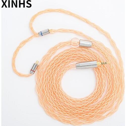 8 Cores Copper Plated Silver Replacement Headphones Cable Audio Upgrade Cable For SE535 UE900S XBA-A3 live 1 No.3 bear TX