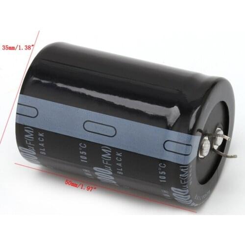 22000UF 63V Aluminum Electrolytic Capacitor 105°C Dimension 35x50mm Cylindrical