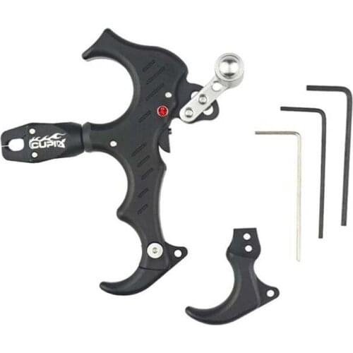 Archery Compound Bow 3 and 4 Finger Release Aluminum Alloy Finger Caliper Grip Release LH/RH Thumb Release