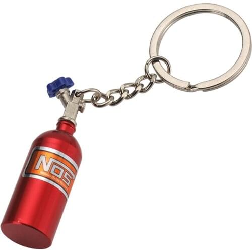 New 7 Colors Turbo NOS Nitrous Oxide Bottle Key Chain Keychain Keyring Stash Pill Box Storag Key Chain Auto Car Interior Tool