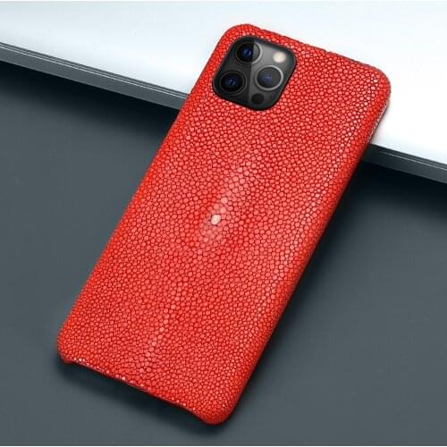 Genuine Stingray Leather Phone Case for iPhone 12 Pro Max 12 Mini 11 Pro Max SE 2020 X XR XS MAX 6 6S 8 7 Plus 5 5s Luxury cover