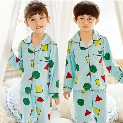 Kids Pajamas Sets Girls Cartoon Pattern Night Suit Children Sleepwear Pyjamas kids Cotton Nightwear 2-13Y Teens Clothes Homewear