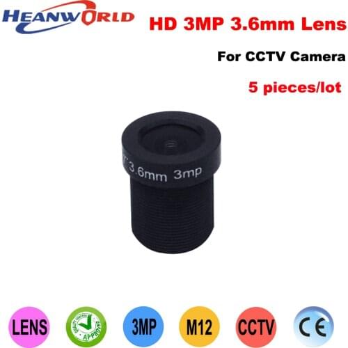 Heanworld 3MP 3.6mm CCTV camera lens IR lens M12 Fix lens for CCTV security camera system install CCD CMOS IP camera system