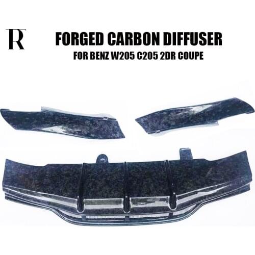 Forged Carbon Fiber PSM Style Rear Bumper Diffuser for Benz W205 C205 2DR Coupe C200 C300 C350 C43 C63 C63s 2015 - 2022