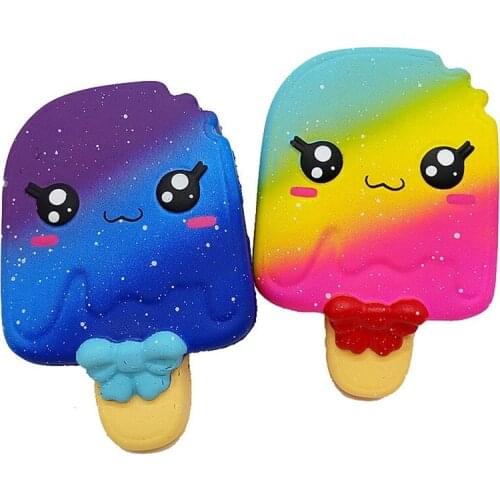 Colorful Ice Cream Squishy Slow Rising Soft Creative Squeeze Toys Simulation Stress Relief Funny Xmas Gift Toy for Kids Jumbo