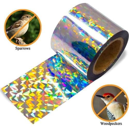150 FT Garden Bird Repellent Tape Anti Bird Reflective Deterrent Tape Useful Garden Bird Scare Repeller Pest Control Supplies