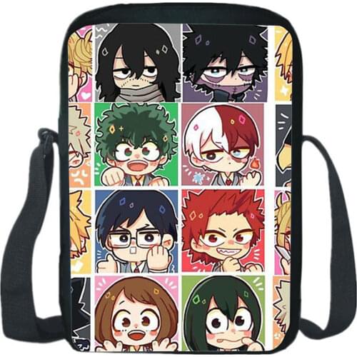 My Hero Academia Messenger Bags Anime Lzuku Midoriya Print Crossbody Bag Teens Bookbag Boys Girls Shoulder Knapsack Mochila