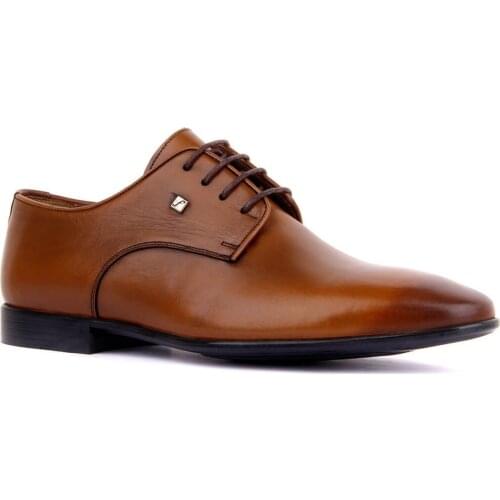 Fosco Genuine Leather Lace-up Mens Classic Shoes Tan Dress and Business