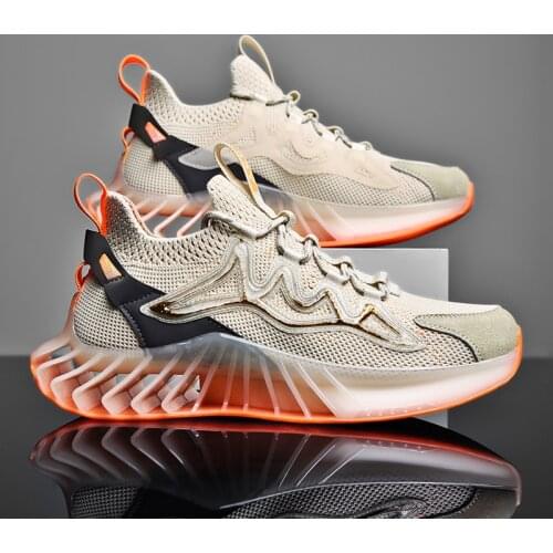 Summer New Men Blade Running Shoes Breathable Sneakers High Quality Antiskid Damping Jogging Shoes Outdoor Training Sports Shoes